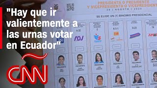 Hay que ir valientemente a las urnas votar en Ecuador, dice experta