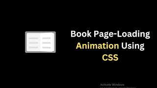 Book Page Loading Animation Using HTML & CSS
