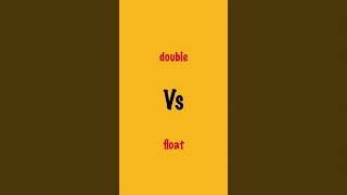 difference between double and float #shorts #cprogramming#double #float #bydubebox