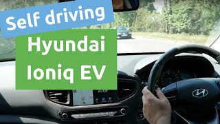 Demonstrating the semi-autonomous driving in a Hyundai Ioniq EV