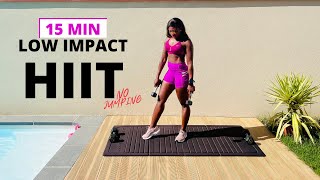 15 MIN LOW IMPACT - FULL BODY NO JUMPING HIIT - No Repeat | Fit_bymary