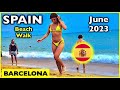 🇪🇸Spain Beach Walk, the Famous Beaches of Barcelona, June 2023