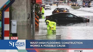 Waist-high flooding: Construction works a possible cause | ST NEWS NIGHT