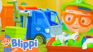 BLIPPI TOY MUSIC VIDEO! | Blippi Garbage Truck Song! | Vehicle Songs for Kids