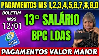 ✔️ SAIU AGORA! 13° SALÁRIO BPC LOAS + PAGAMENTOS VALOR MAIOR JANEIRO