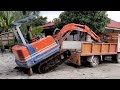 unloading mini excavator kubota kh 026