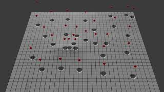 World first gravity animation ; in 2D with space-time added .