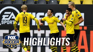 Borussia Dortmund nets 4 on return against FC Schalke 04 in Ruhr derby | 2020 Bundesliga Highlights