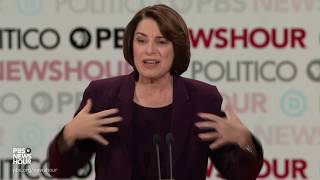 WATCH: Klobuchar says she didn't come to debate to listen to 'wine cave' fight