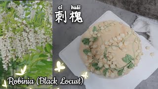 【奶油霜裱花｜刺槐】零基礎小白也能輕松學會｜垂落的刺槐白花｜韓式裱花｜蛋糕烘焙｜Robinia Flower Piping technique｜Black Locust Flower cake