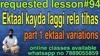 ek taal variations | tabla classes