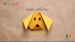 DIY : Origami Animal Faces - Dog | Art All The Way