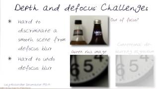 Depth and Defocus Challenges