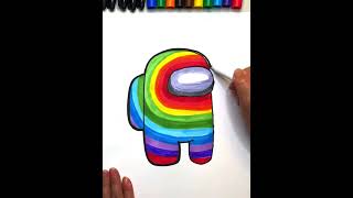 How to Draw A Rainbow Among Us|Game Character|如何画彩虹我们之间|Easy Draw