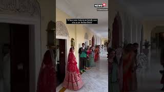 Viral Video | American Bride Wears Indian Lehenga | #reaction | #shorts | English News | #viral
