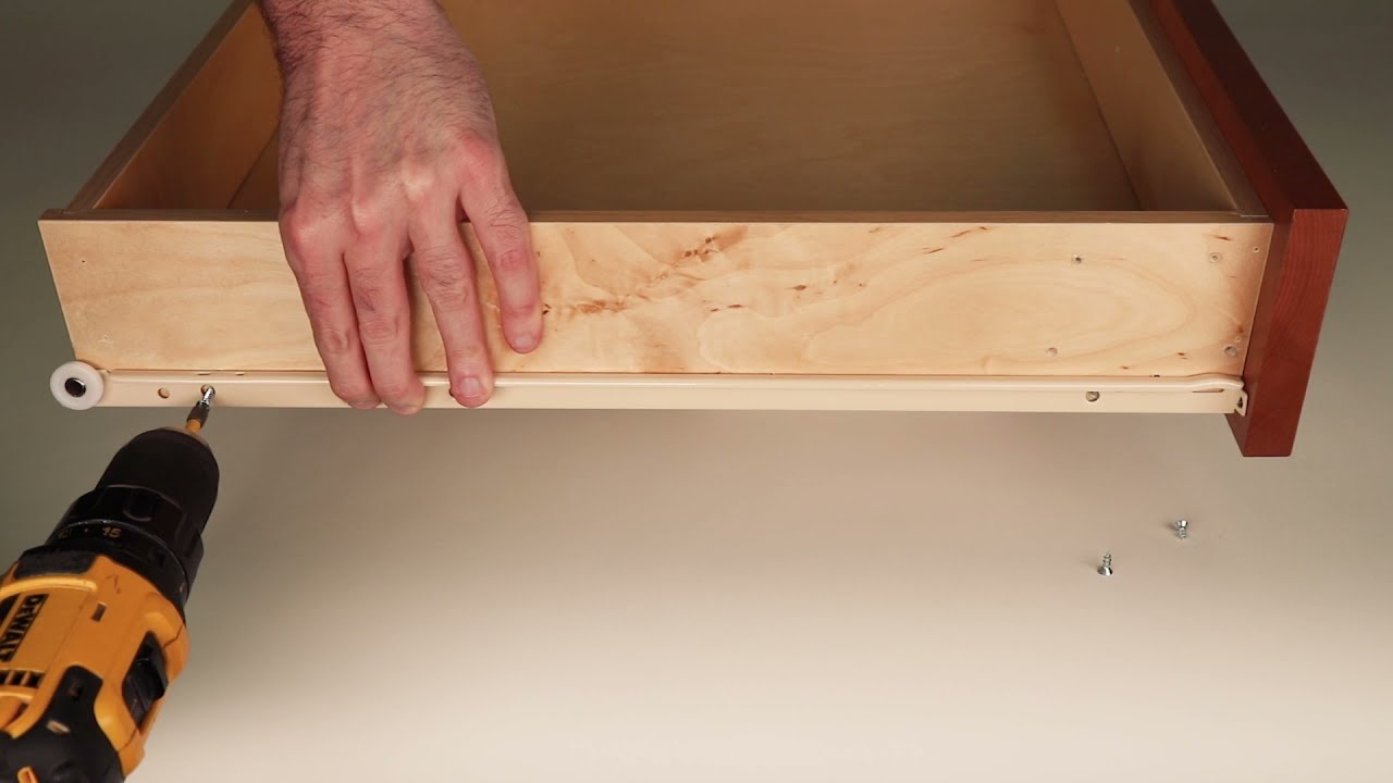 How To Install: Knape & Vogt Full Extension Soft Close Drawer Slide ...