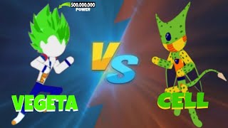 STICK Z : SUPER DRAGON BALL | VEGETA VS Cell | 500.000.000 (MILLION POWER)