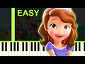 SOFIA THE FIRST THEME - EASY Piano Tutorial