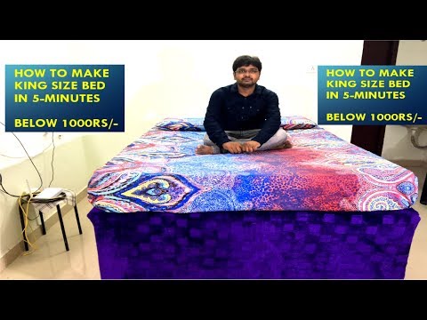 How to Make King Size Bed Just in 5-Minutes || Under 1000Rs/- How to Make King Size Bed Just in 5-Minutes || Under 1000Rs/-