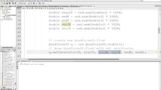 Java 2D 6: Using QuadCurse2D to draw quadratic curves