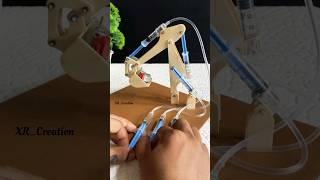 Excavator mechanism with hydraulic power | #dcmotor #youtubeshorts #automobile #motorbuilding #tech