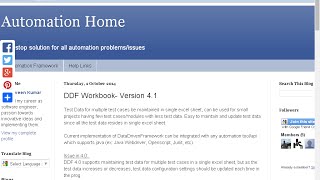 Data Driven Framework - Workbook Version 4.1