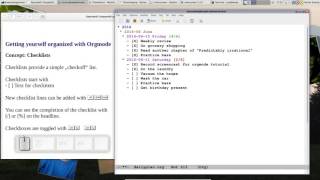 OrgMode E01S05: Checklists