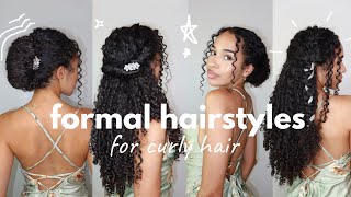 EASY Formal Hairstyles for Curly Hair ✨ Spring 2024