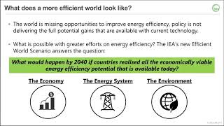 The International Energy Agency’s Efficient World Scenario (Webinar 47)