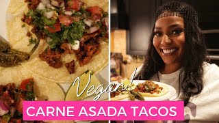 Vegan Beef Tacos (Carne Asada) and Red Wine Pico de Gallo recipe