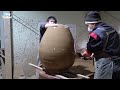 amazing korean earthen pot mass production plant. traditional pottery making process.