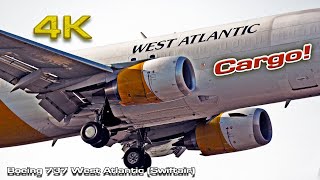 Boeing 737 cargo (ex West Atlantic) Swiftair (EC-NLU) trails!