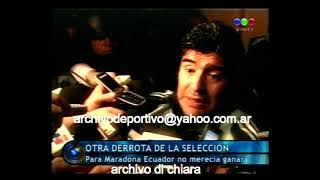 Argentina perdio frente a Ecuador por las Eliminatorias - Hablo Diego Maradona 2009 DV-19545 DiFilm