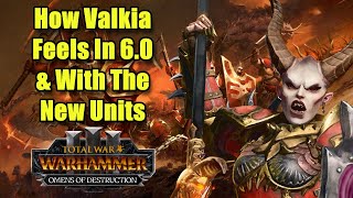 How Valkia The Bloody Works With The New Units - Omens of Destruction - Total War Warhammer 3