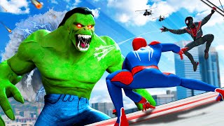 Big Hulk & Spiderman & Miles Morales VS Hulk 2099 & Grey Hulk & Violet Hulk | Super Epic Battle