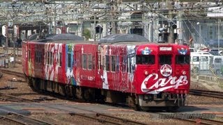 JR西日本 カープ応援ラッピングトレイン 115系L-13編成 広島駅→車庫へ 2013.3