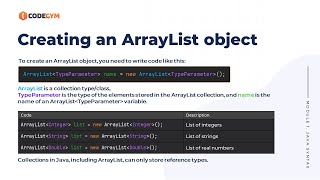 Creating an ArrayList | CodeGym University Course