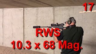 RWS 10.3x68 Mag. mit und ohne Hausken WD60 Schalldämpfer im Vergleich