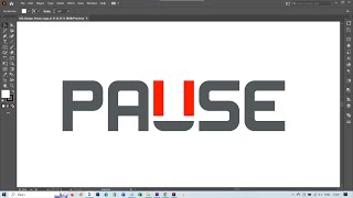 วิธีออกแบบให้มีสัญลักษณ์ PAUSE อยู่ใน Text Logo