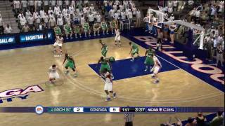 NCAA Basketball 10 (PS3) Gonzaga vs. Michigan State CBS