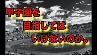 【甲子園は目指してはいけないのか】#甲子園という病