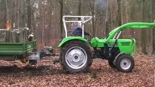 DEUTZ 4006 steckt im Wald fest - stuck tractor