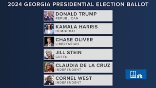 Here is everyone who will appear on the Georgia ballot for the 2024 presidential election