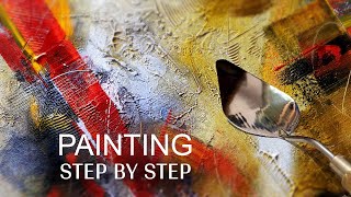 Abstract Acrylic Painting Tutorial | Step by Step Abstract Painting | Abstract 26