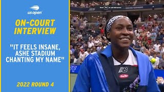 Coco Gauff On-Court Interview | 2022 US Open Round 4