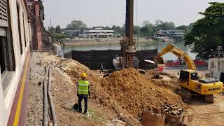 สะพานข้ามแม่น้ำแม่กลอง ในโครงการรถไฟทางคู่ เริ่มลงมือแล้ว