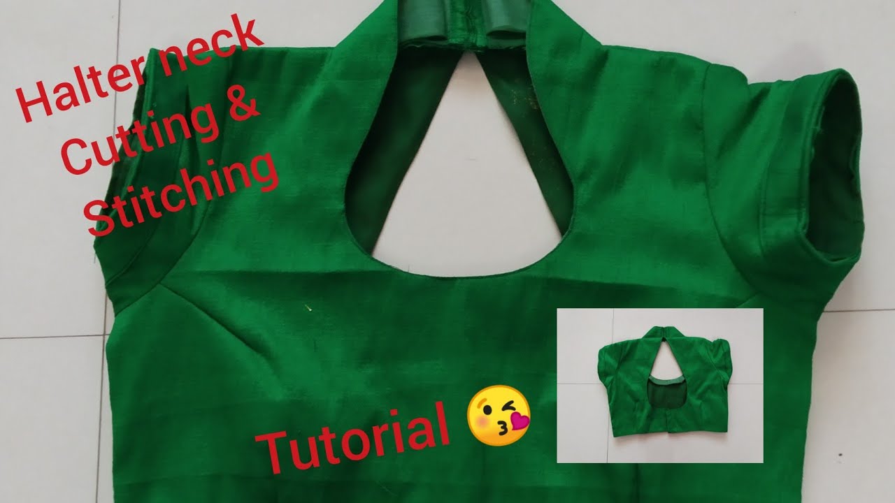 Halter Neck Design Blouse Cutting Stitching Youtube