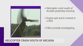 78-year-old pilot injured in helicopter crash south of Arcadia Monday