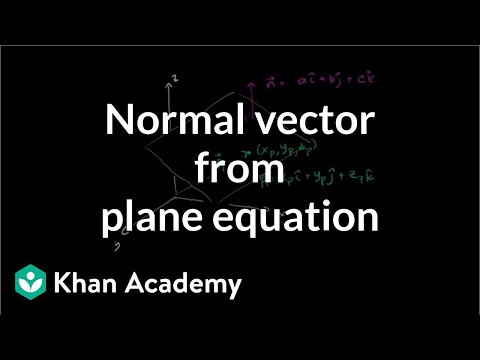 Normal vector from plane equation | Vectors and spaces | Linear Algebra | Khan Academy Normal vector from plane equation | Vectors and spaces | Linear Algebra | Khan Academy
