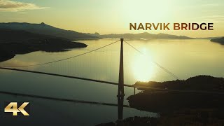 Hålogaland Bridge, Narvik, Norway, Norge Fjord |  | Mavic 2 Zoom | Aerial drone video | 4K